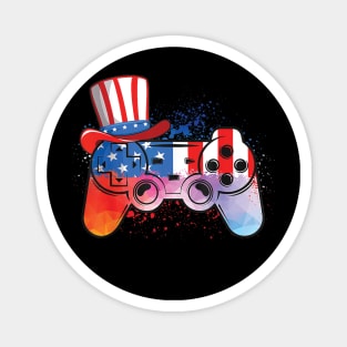 Tie Dye Video Game Controller USA Flag 4th Of July Patriotic Magnet